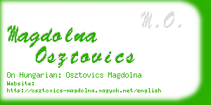 magdolna osztovics business card